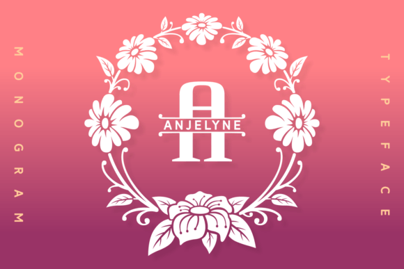 Anjelyne Font: A Floral Monogram Typeface for Creative Branding
