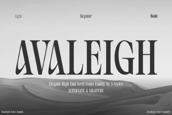 Avaleigh Typeface: A Serif Font for Editorial Elegance