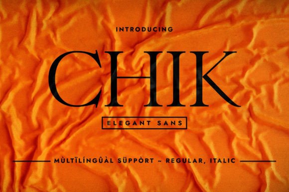 Chik: A Chic Serif Typeface for Editorial Design