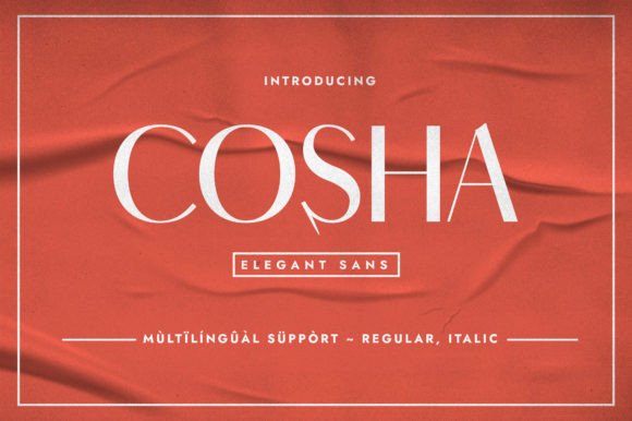 Cosha Font: A Minimalist Typeface for Stylish Craft Projects