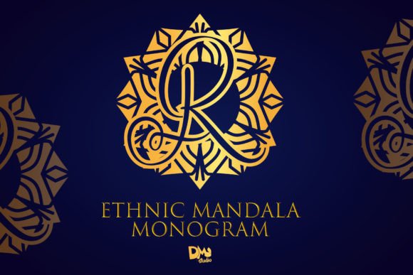Ethnic Mandala Monogram: A Unique Typeface for Digital Branding