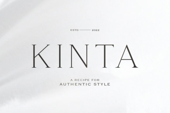 Kinta: A Versatile Serif for Modern Branding