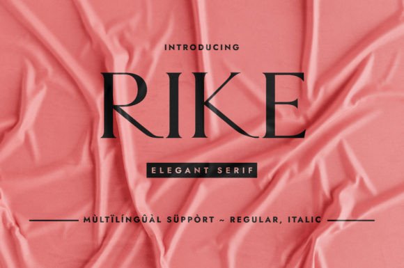 Rike: A Serif Font for Editorial Elegance