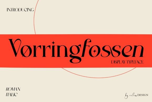 Vørringfossen: A Stylish Serif Typeface for Editorial Design